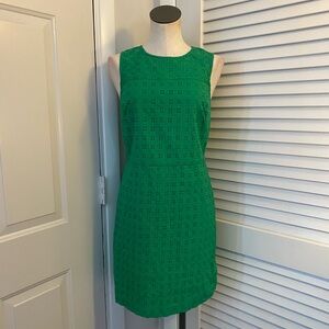 Banana Republic Kelly Green Eyelet Dress- Size 10